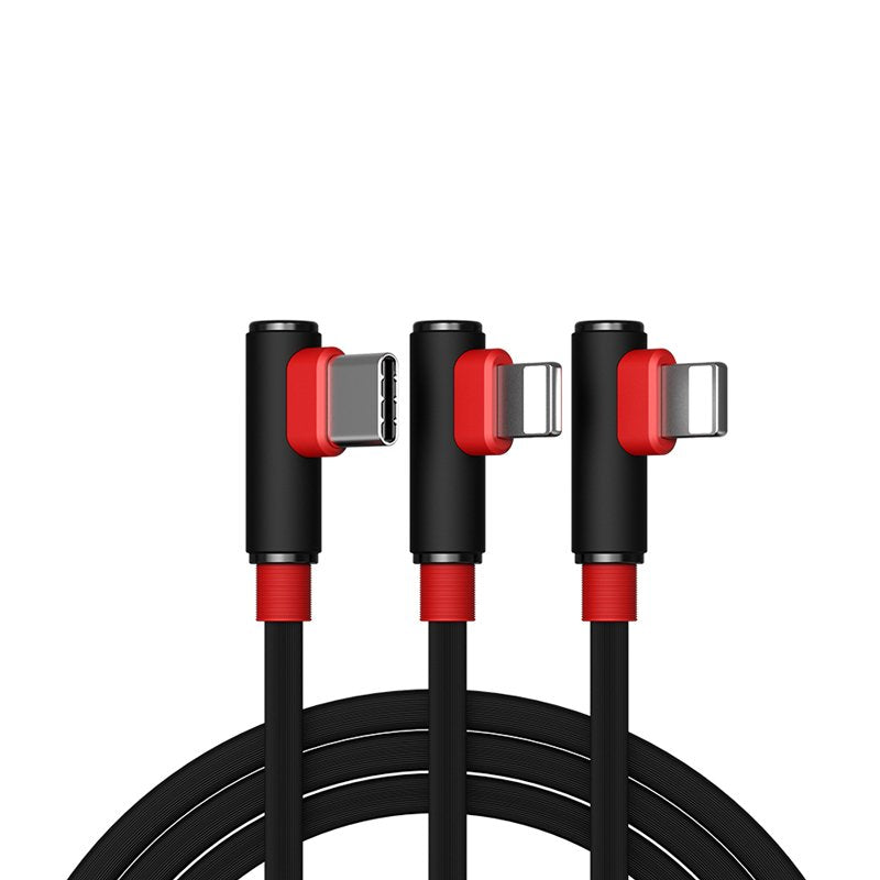 Proda Sparta USB - 2x Lightning / USB Type C kotni kabel 5A 1m