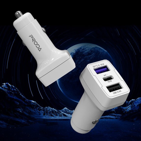 Avtopolnilec Power Delivery Quick Charge 3.0 18 W 2 x USB / USB Type-C