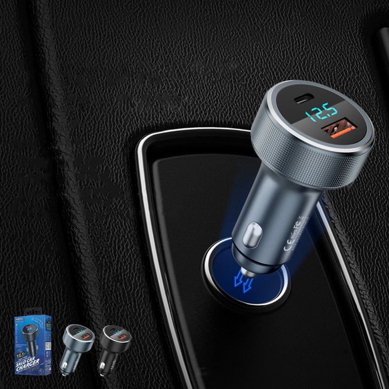 REMAX Salo dvojni avto polnilec USB / USB Type-C 58,5 W 4,5A Power Delivery Quick Charge