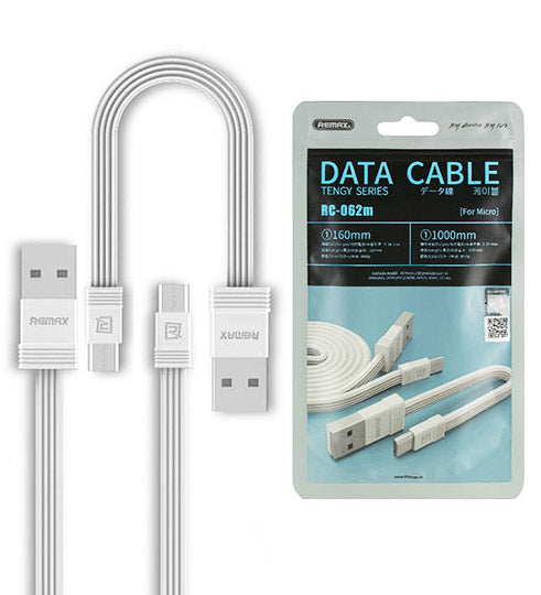 Remax set 2 močnih in gibljivih USB - micro USB kablov 1m/16cm