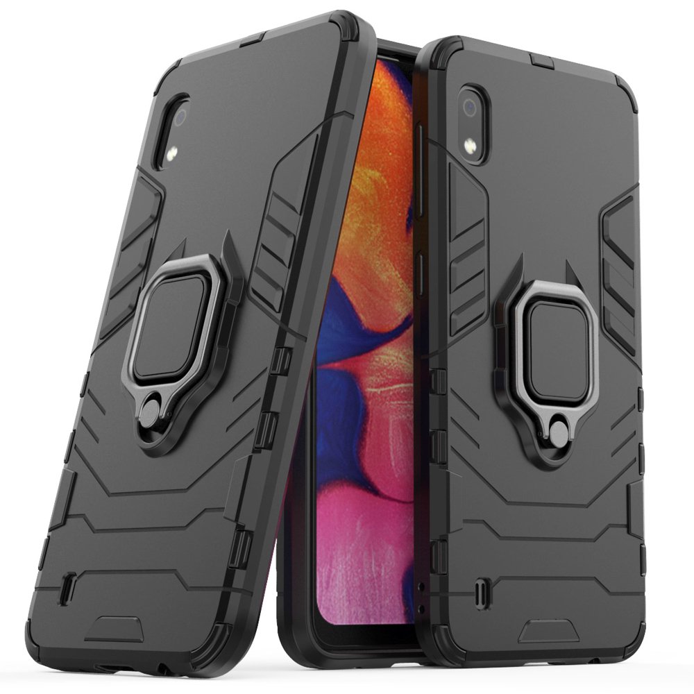 Zaščitni ovitek Ring Armor Case za Samsung Galaxy A10 črne barve