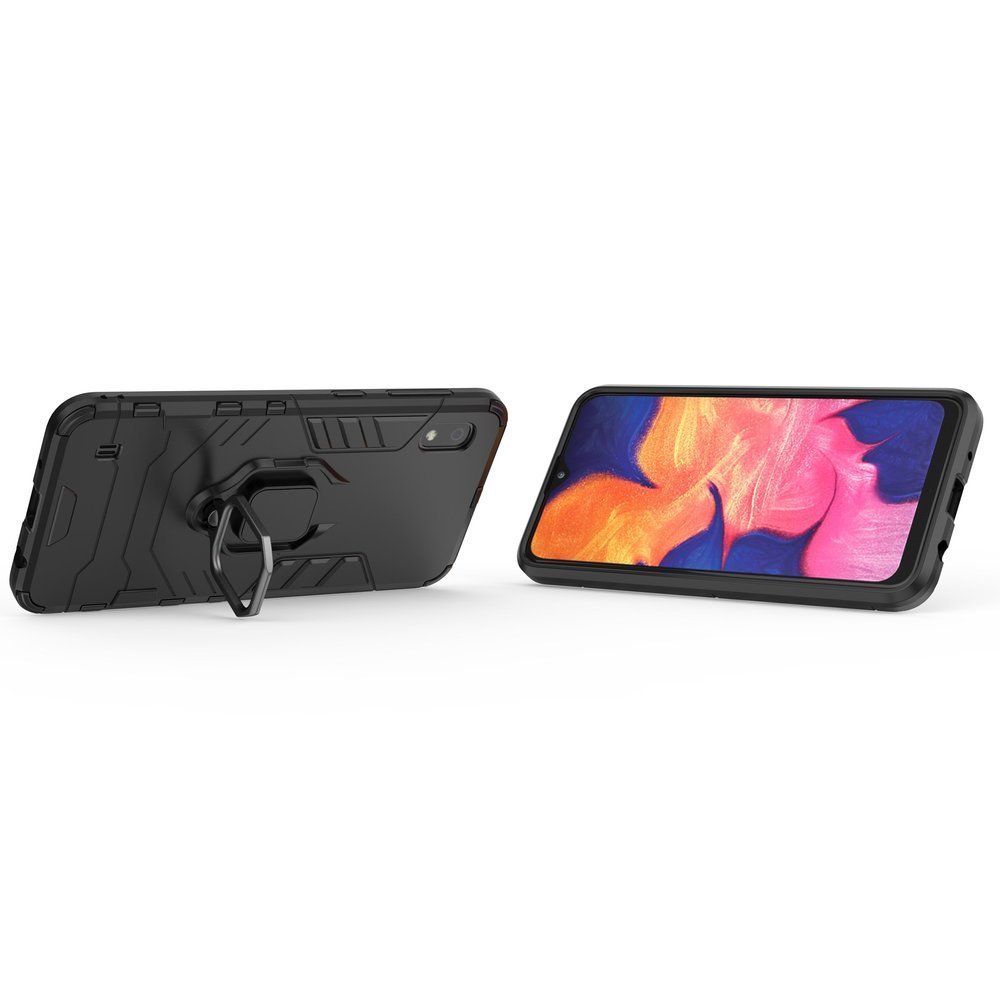 Zaščitni ovitek Ring Armor Case za Samsung Galaxy A10 črne barve