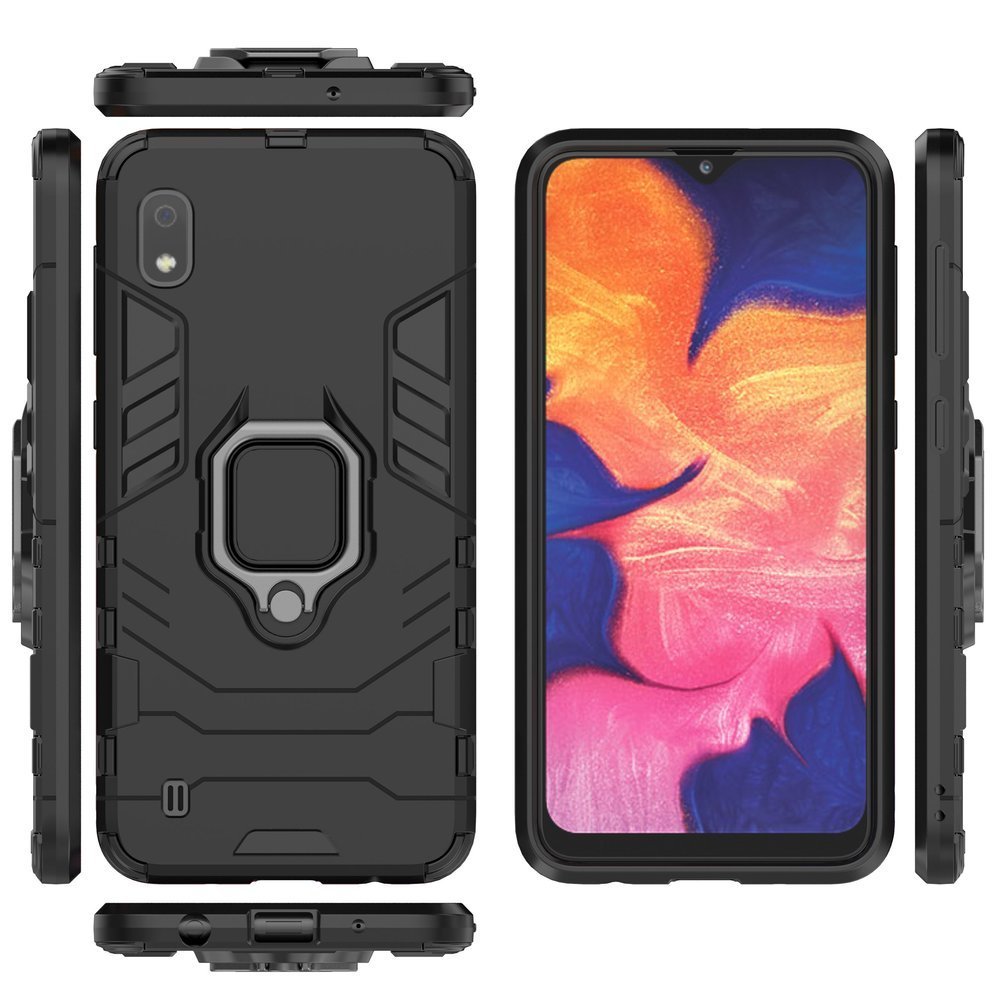 Zaščitni ovitek Ring Armor Case za Samsung Galaxy A10 črne barve
