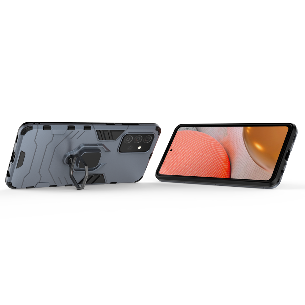 Ring Armor zaščitni ovitek z držalom za Samsung Galaxy A72 4G moder