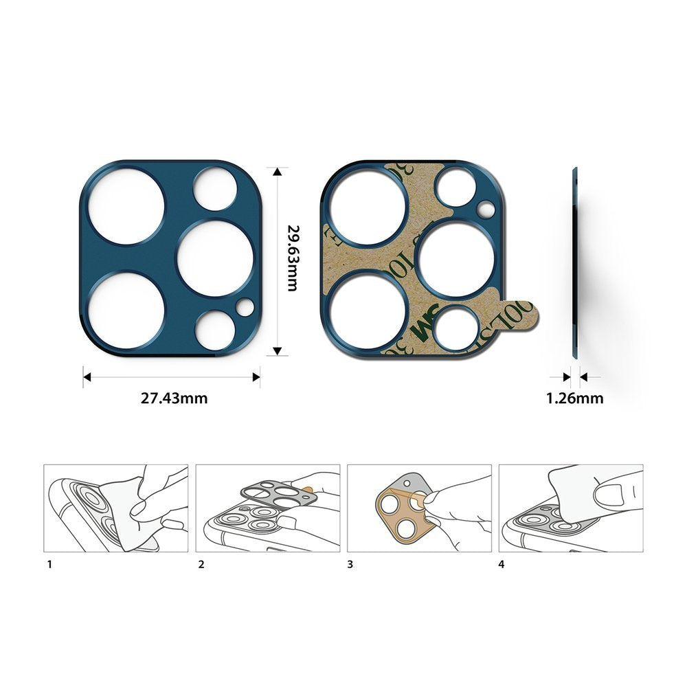 Ringke Camera Styling trpežna zaščita za zadnjo kamero iPhone 12 Pro modra