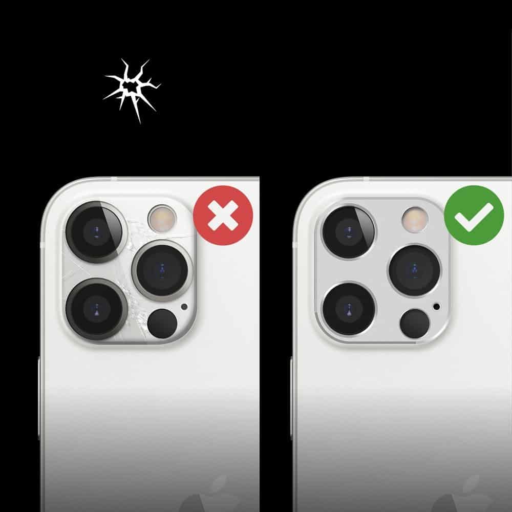 Ringke Camera Styling super vzdržljiva zaščita za zadnjo kamero iPhone 12 Pro srebrna