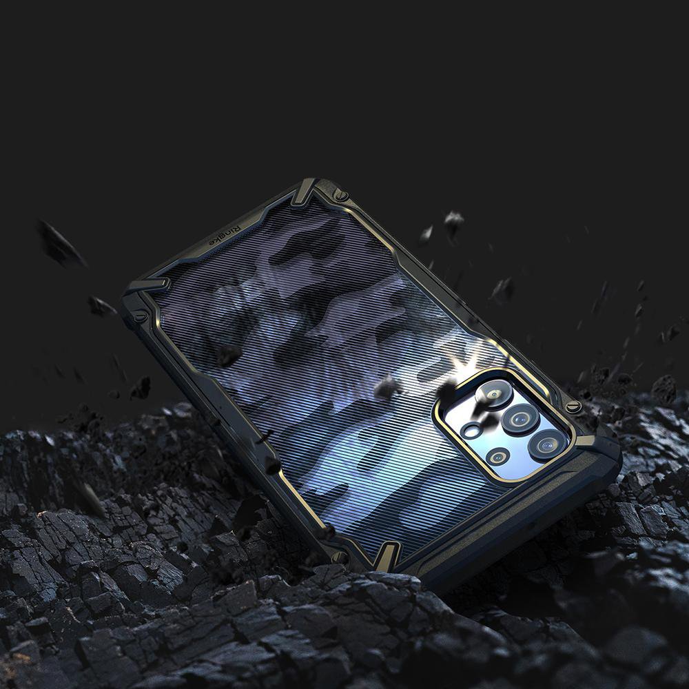 Ringke Fusion X Design vzdržljivo ohišje s TPU odbijačem za Samsung Galaxy A32 5G Camo
