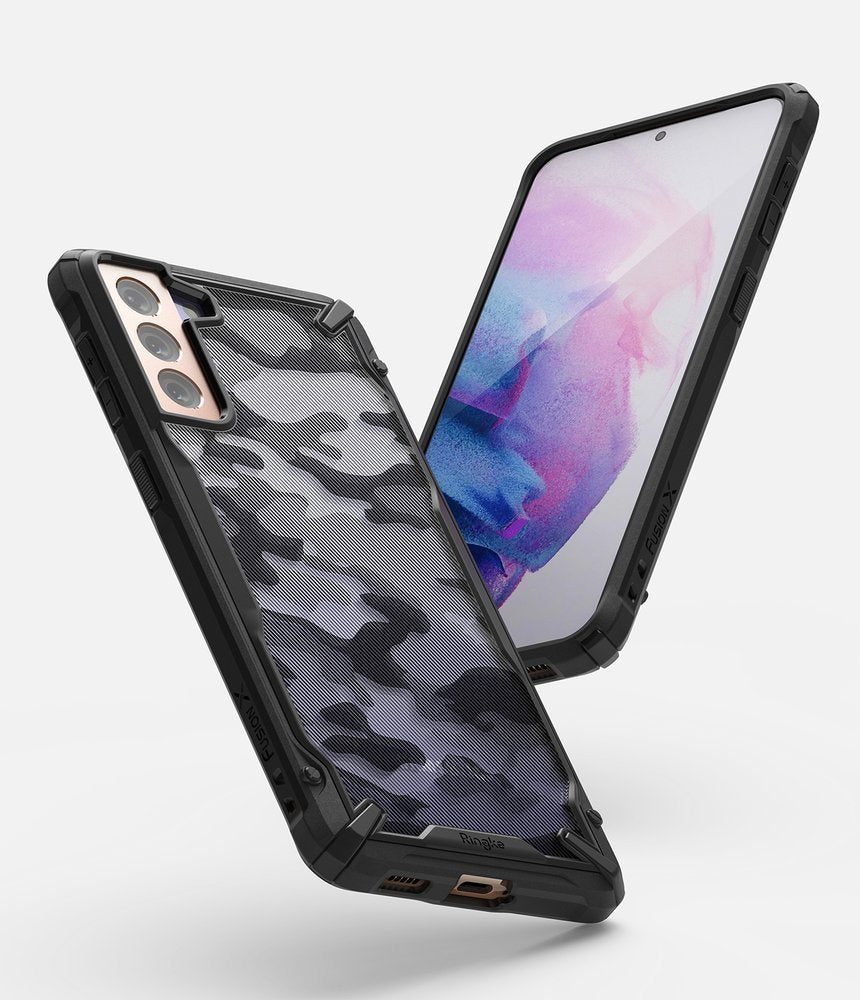 Ringke Fusion X Design vzdržljiv ovitek za Samsung Galaxy S21+5G Camo