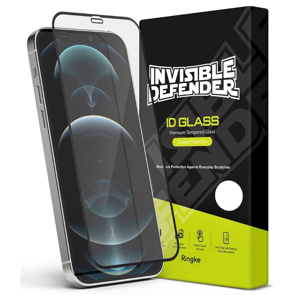 Ringke Invisible Defender ID kaljeno steklo z okvirjem za iPhone 12 Pro Max