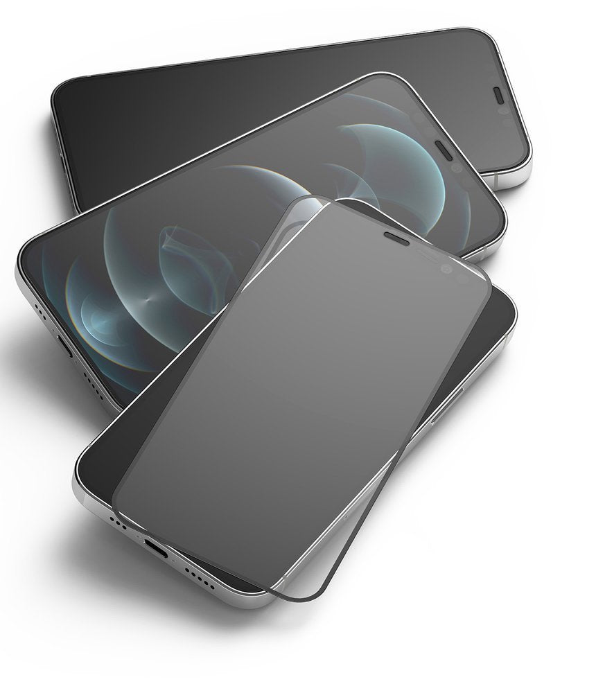Ringke Invisible Defender ID kaljeno steklo z okvirjem za iPhone 12 Pro Max