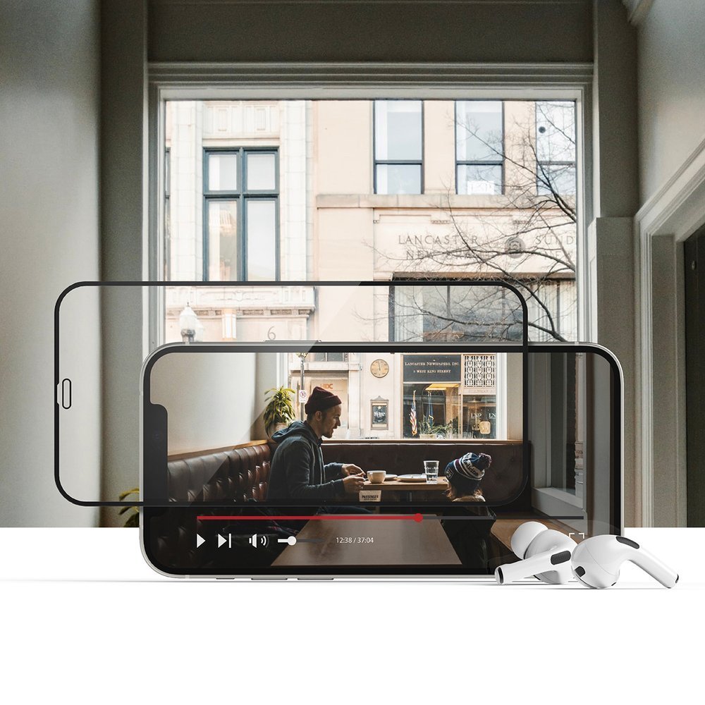 Ringke Invisible Defender ID kaljeno staklo s okvirom za iPhone 12 / iPhone 12 Pro