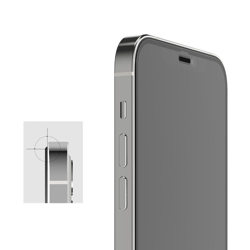Ringke Invisible Defender ID kaljeno staklo s okvirom za iPhone 12 / iPhone 12 Pro
