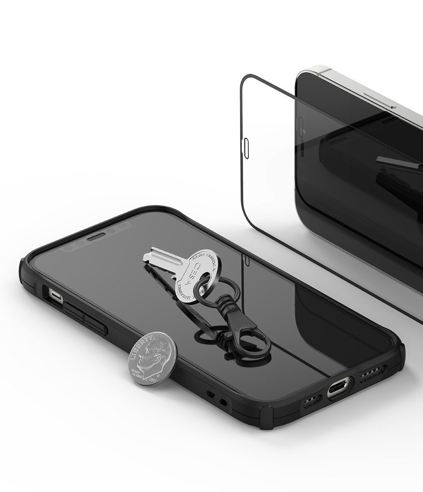 Ringke Invisible Defender ID kaljeno staklo s okvirom za iPhone 12 / iPhone 12 Pro