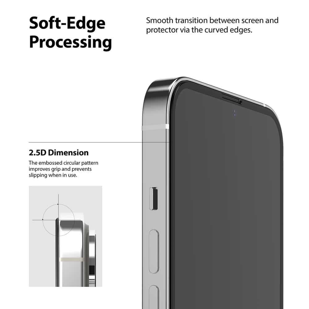Ringke Invisible Defender ID Full Glass Kaljeno steklo zaščita zaslona Popolna pokritost z okvirjem za iPhone 13 Pro Max