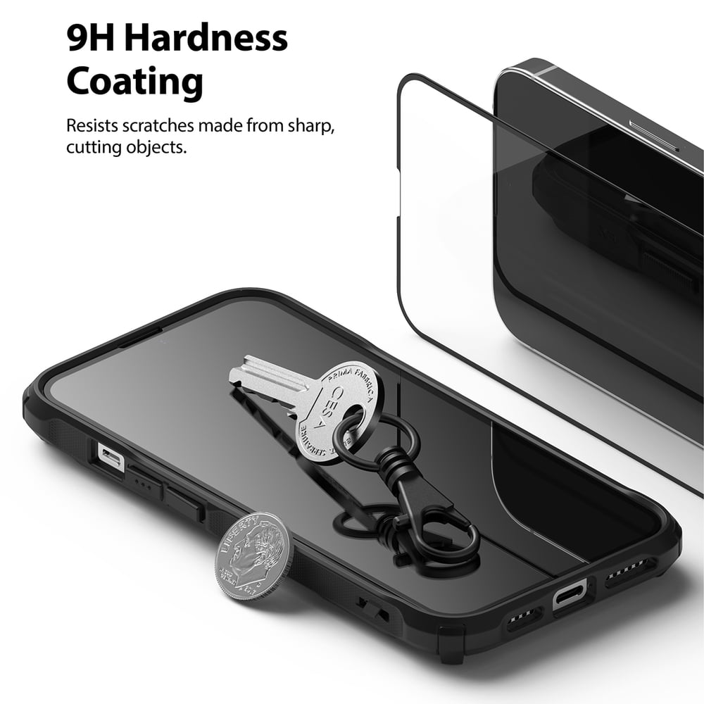 Ringke Invisible Defender ID Full Glass Kaljeno steklo zaščita zaslona Popolna pokritost z okvirjem za iPhone 13 Pro Max