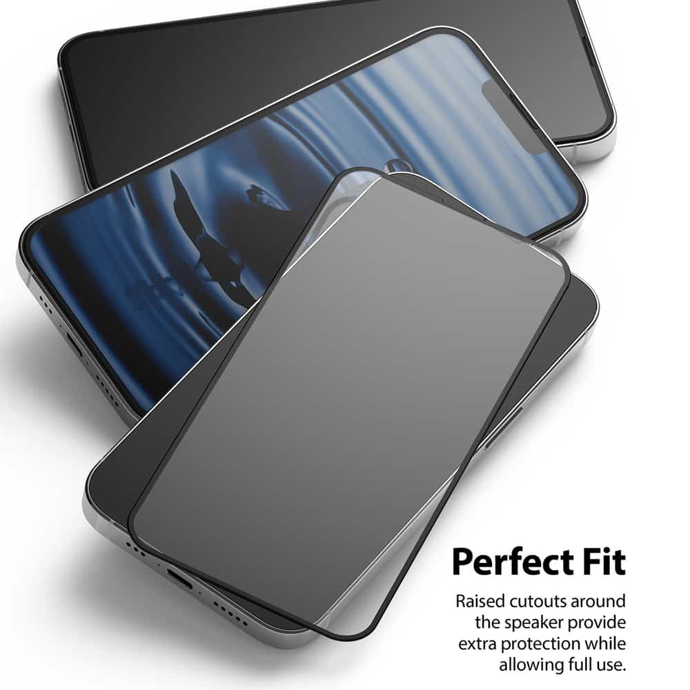 Ringke Invisible Defender ID Full Glass zaščitno steklo s polno pokritostjo in okvirjem za iPhone 13/ 13 Pro