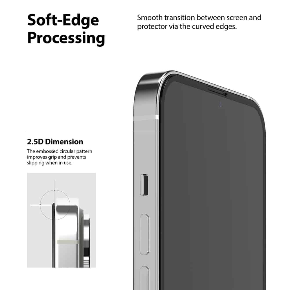 Ringke Invisible Defender ID Full Glass zaščitno steklo s polno pokritostjo in okvirjem za iPhone 13/ 13 Pro