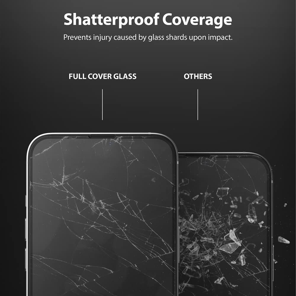 Ringke Invisible Defender ID Full Glass zaščitno steklo s polno pokritostjo in okvirjem za iPhone 13/ 13 Pro