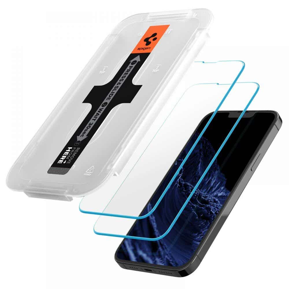 SPIGEN GLAS.TR EZ FIT ZAŠČITNO STEKLO 2 KOS ZA IPHONE 13 PRO MAX / IPHONE 14 PLUS