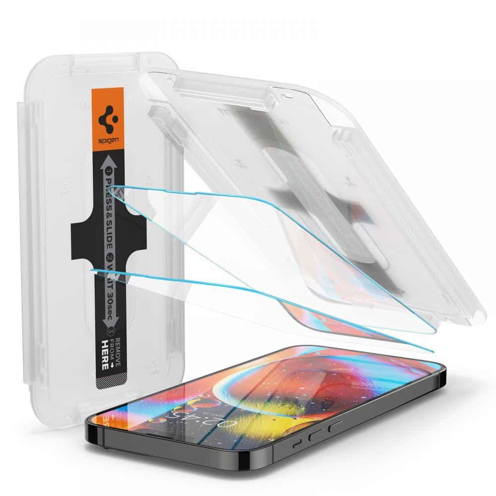 SPIGEN GLAS.TR EZ FIT ZAŠČITNO STEKLO 2 KOS ZA IPHONE 13 PRO MAX / IPHONE 14 PLUS
