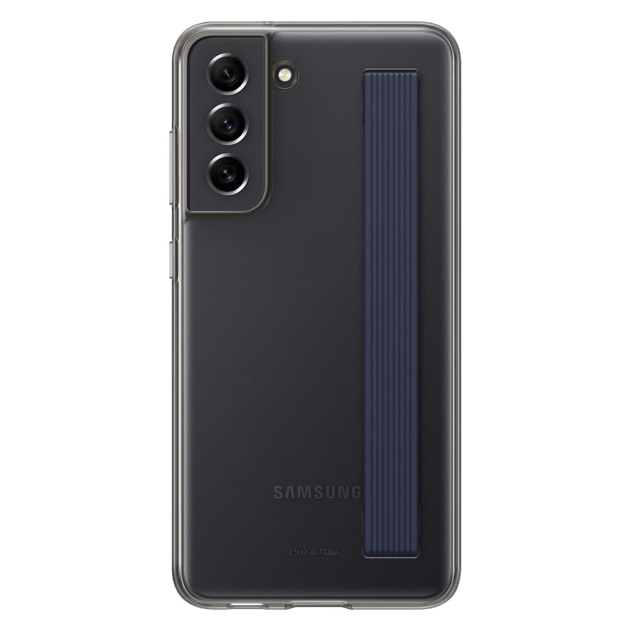 Originalni tanek trakasti ovitek Samsung za Galaxy S21 FE, temno siv