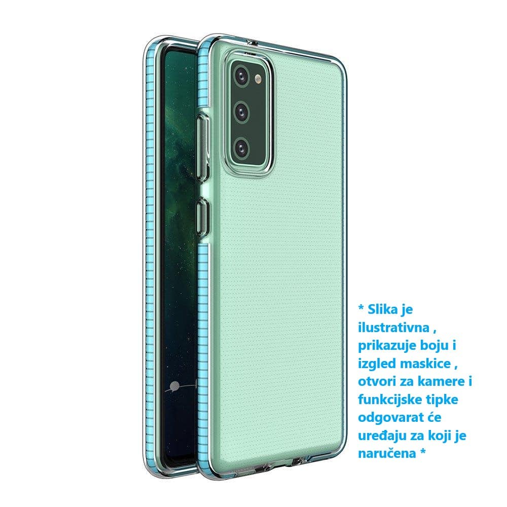 Spring Case prozirna zaštitna gel maska sa okvirom u boji za Samsung Galaxy A12 / Galaxy M12