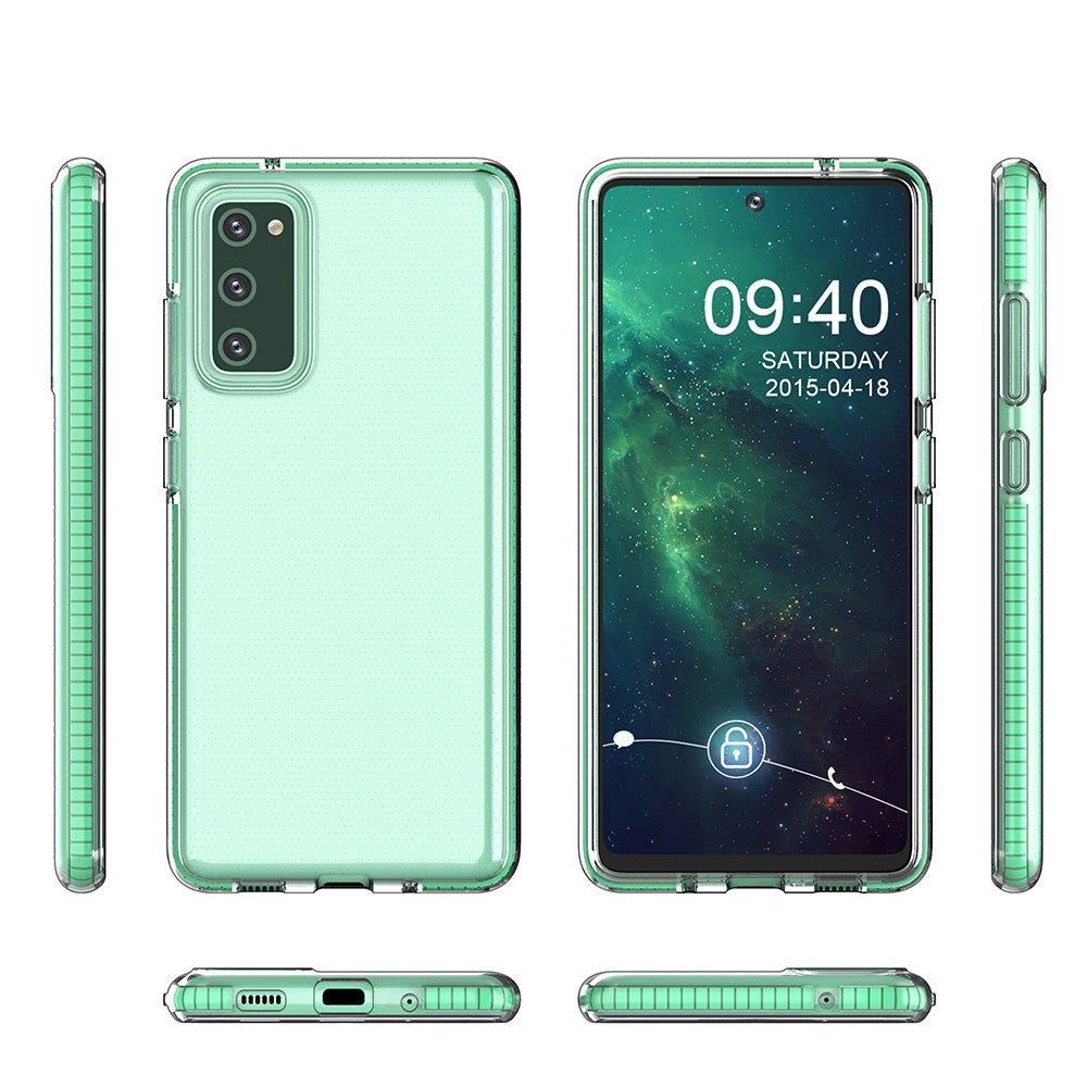 Spring Case prozoren zaščitni gel ovitek z barvnim robom za Samsung Galaxy A12 / Galaxy M12 mint