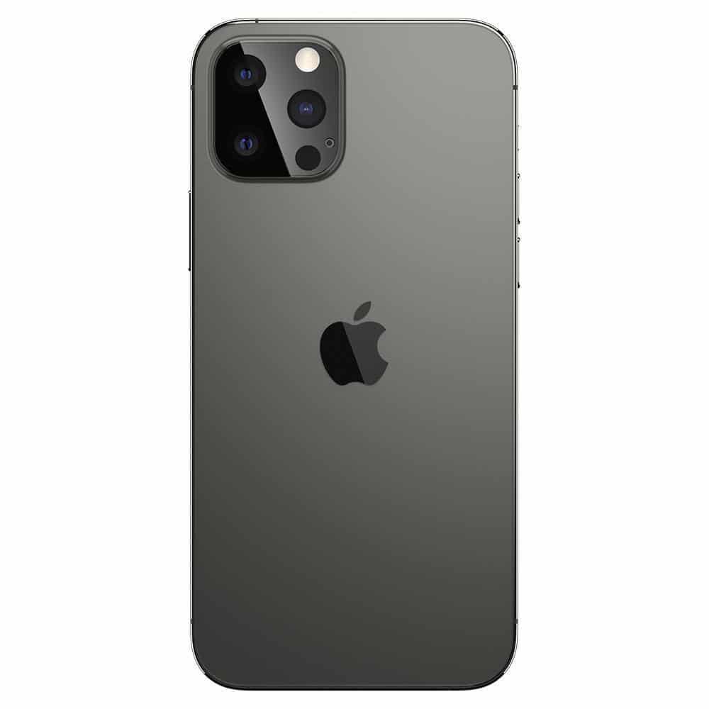 SPIGEN OPTIK.TR KALJENO STEKLO SET 2 KOSA ZA KAMERO IPHONE 12 PRO MAX ČRNO