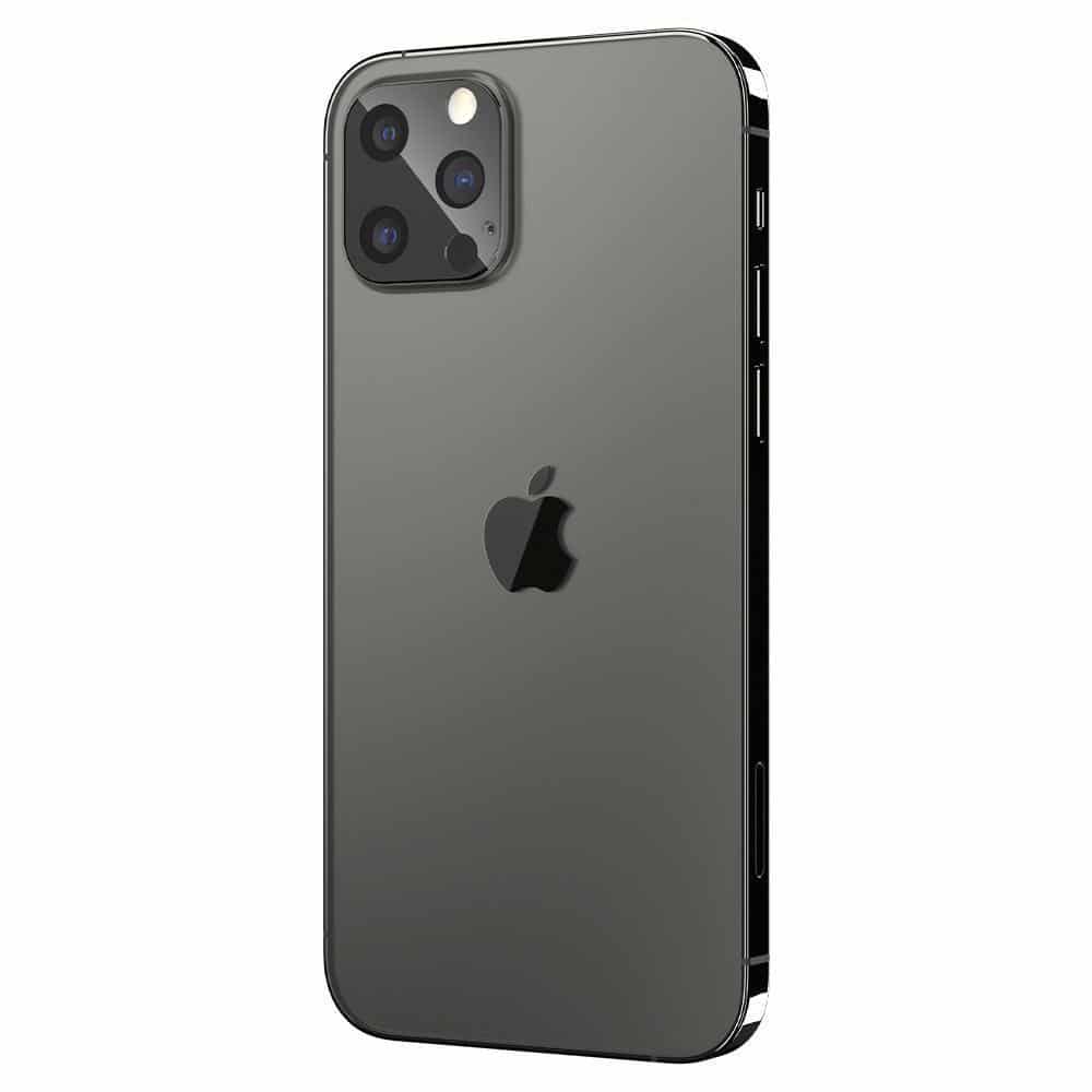SPIGEN OPTIK.TR KALJENO STEKLO SET 2 KOSA ZA KAMERO IPHONE 12 PRO MAX ČRNO