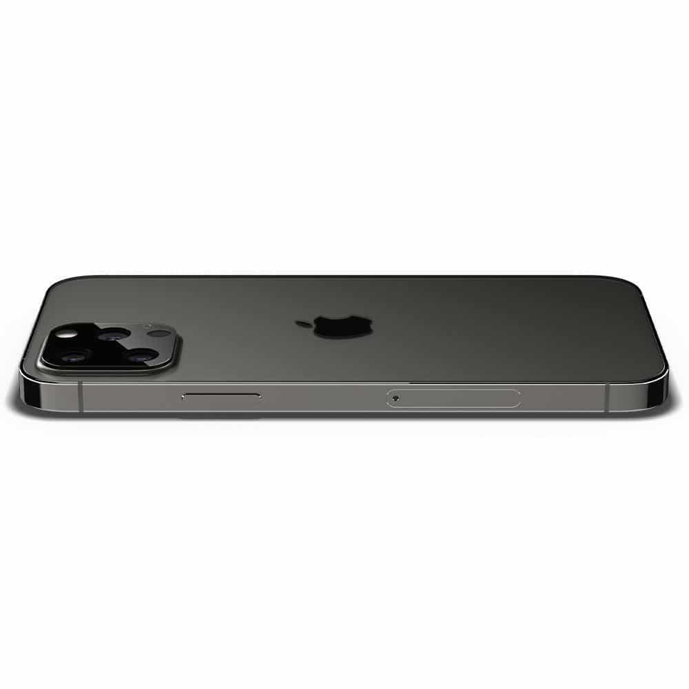 SPIGEN OPTIK.TR KALJENO STEKLO SET 2 KOSA ZA KAMERO IPHONE 12 PRO MAX ČRNO