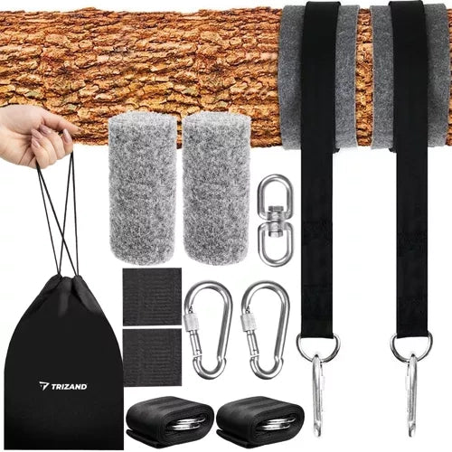 Set za pričvršćivanje ljuljačke / viseće mreže - univerzalno, do 150 kg, s torbom