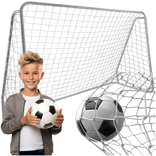 Nogometni gol 213x150x90 cm - ojačana, bijela