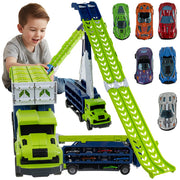 Set kamion 90 cm + 6 automobila + tobogan