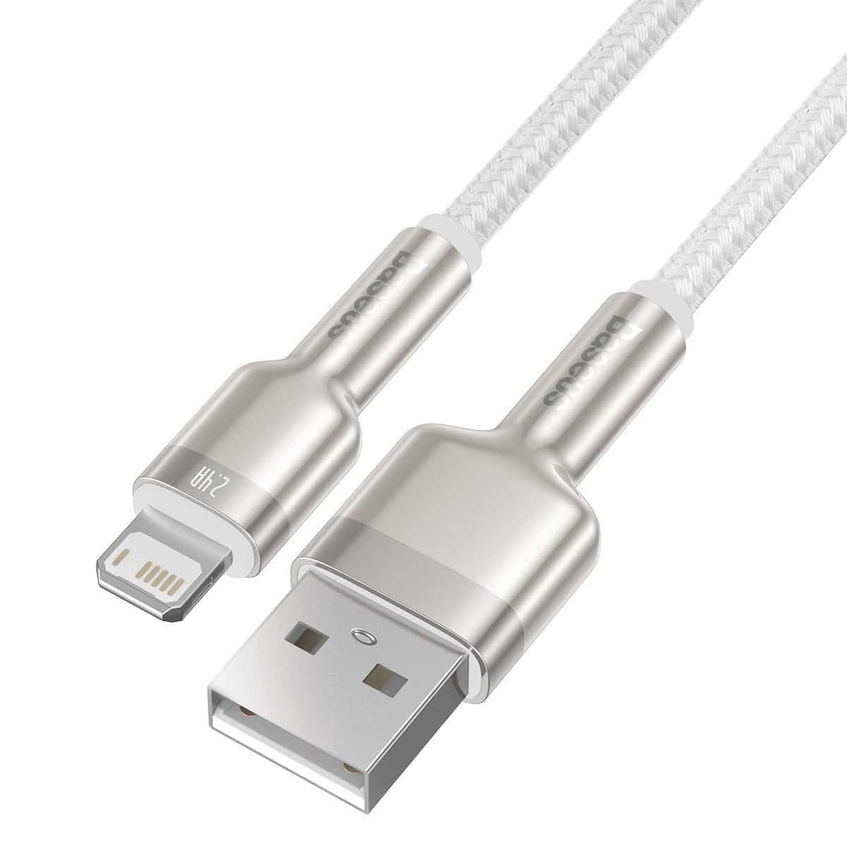 USB kabel za Lightning Baseus Cafule 2.4A 1m (beli)