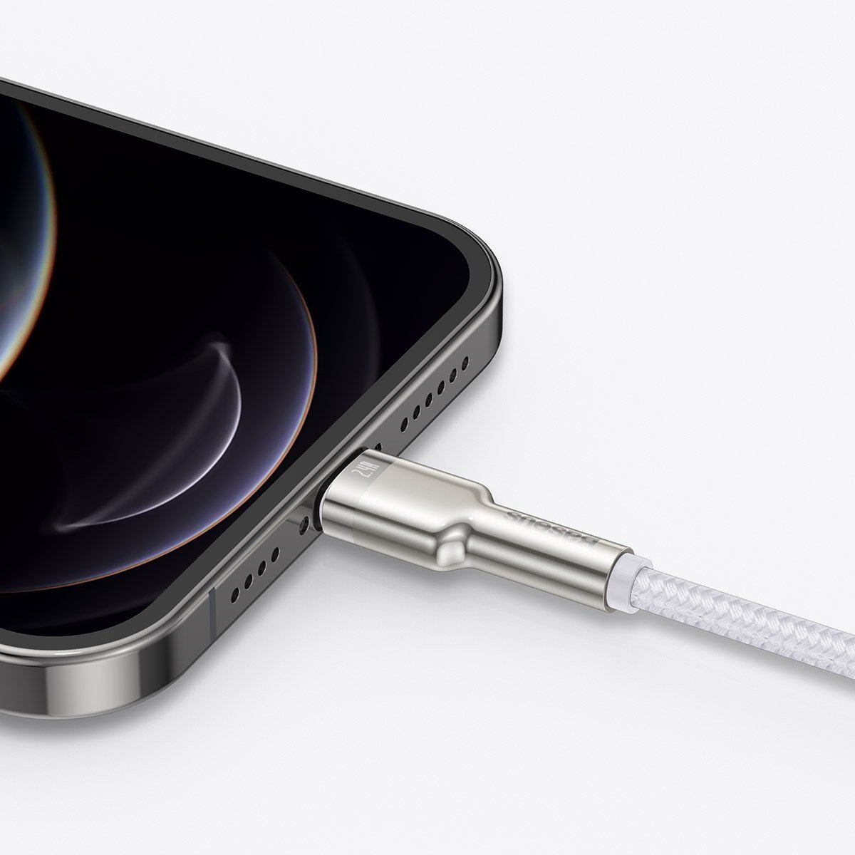 USB kabel za Lightning Baseus Cafule 2.4A 1m (beli)