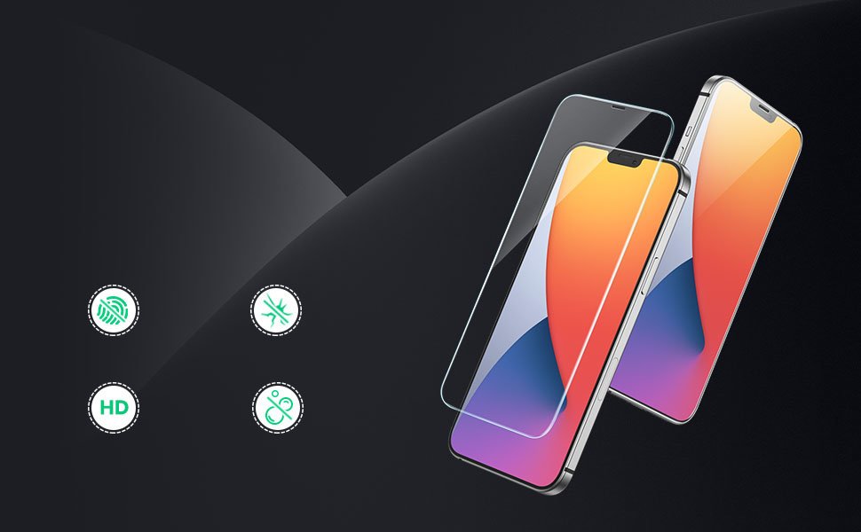 Ugreen 2.5D zaščitno steklo iz kaljenega stekla za iPhone 12 Pro Max, prozorno