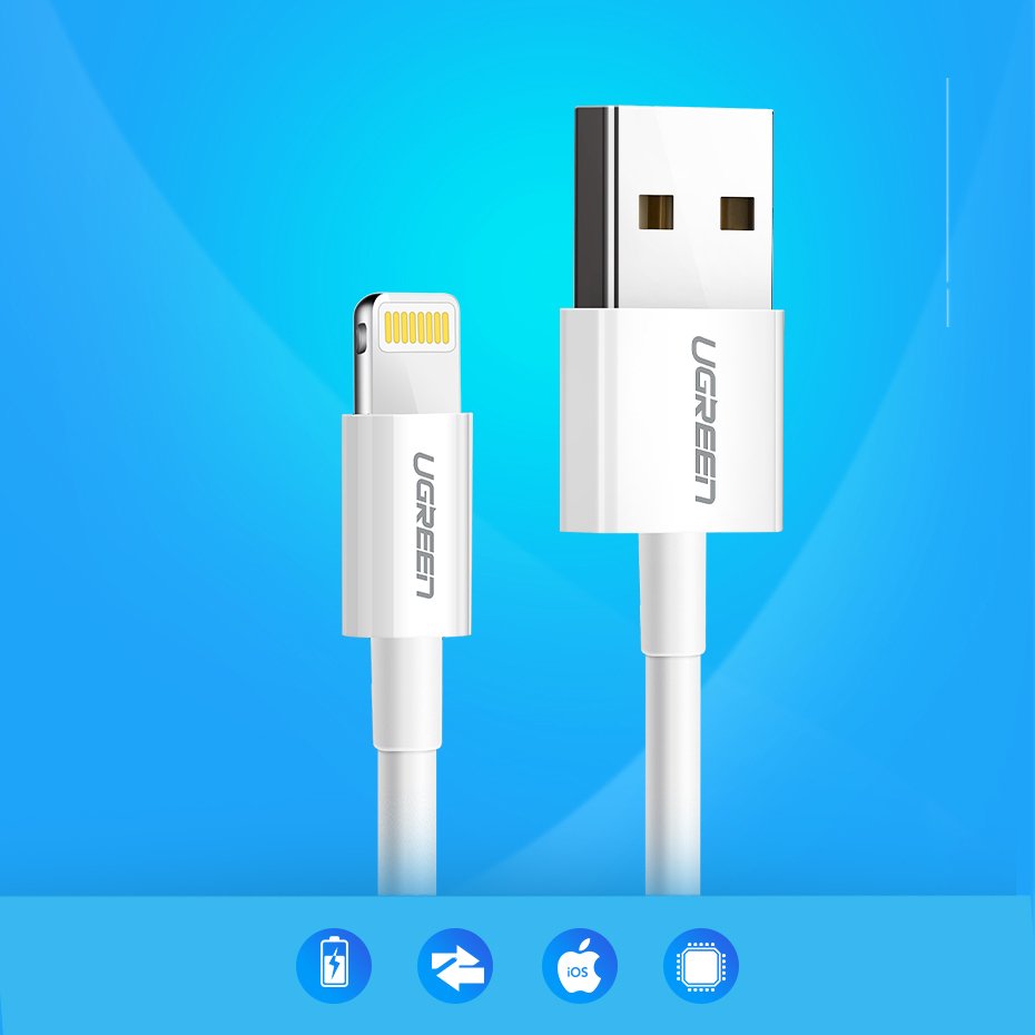UGREEN USB A - MFI Apple Lightning kabel 1m