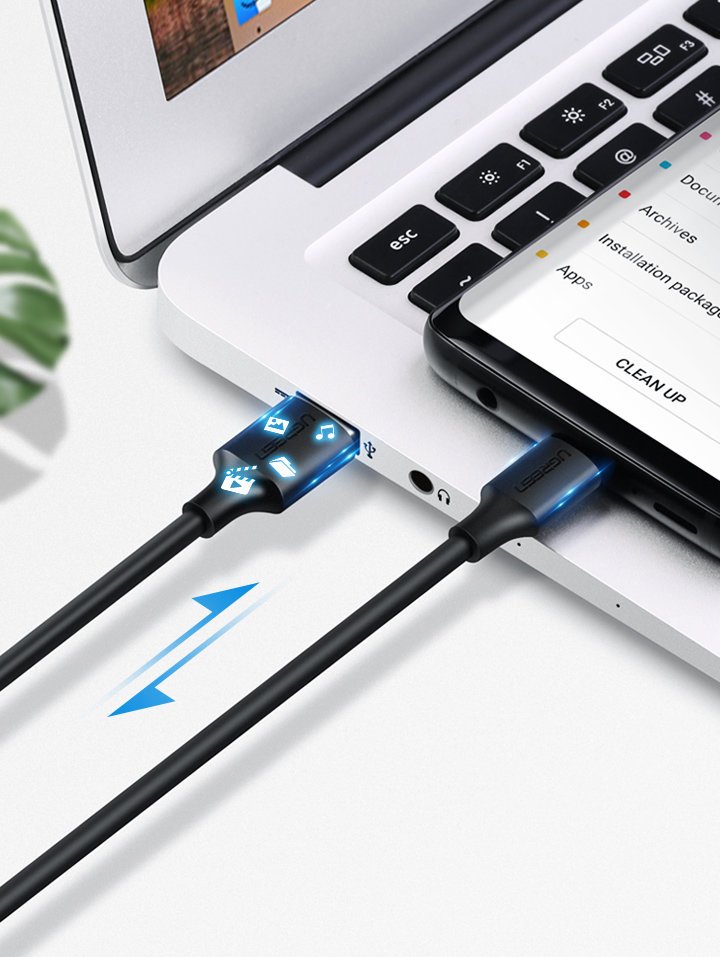 Ugreen USB – USB Type-C kabel 480 Mbps 3 A 150 cm