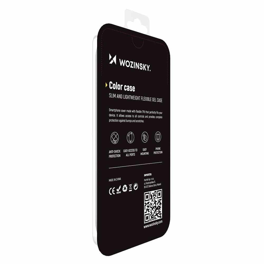Wozinsky Color Case silikonska fleksibilna vzdržljiva torbica za iPhone 12 Pro rdeča