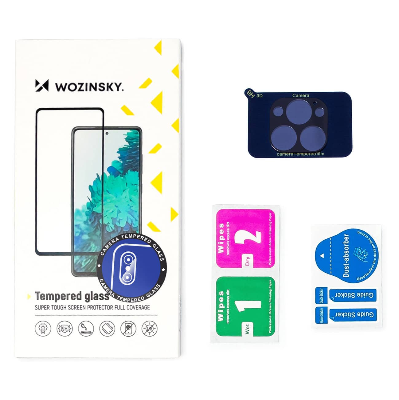 Wozinsky Full Camera Glass 9H, polno zaščitno steklo za kamero za Motorola Moto G22