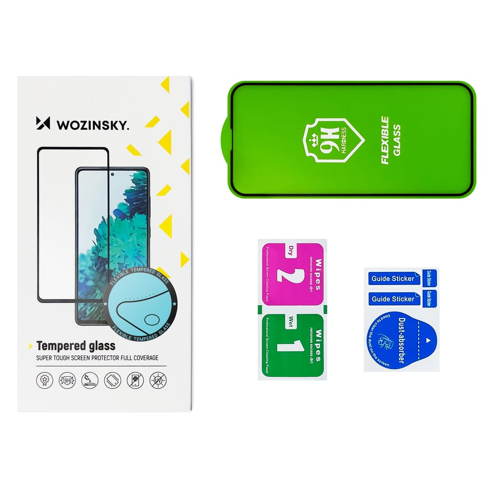 Wozinsky Full Cover Flexi Nano Glass hibridna zaščita zaslona z okvirjem za Samsung Galaxy A03s