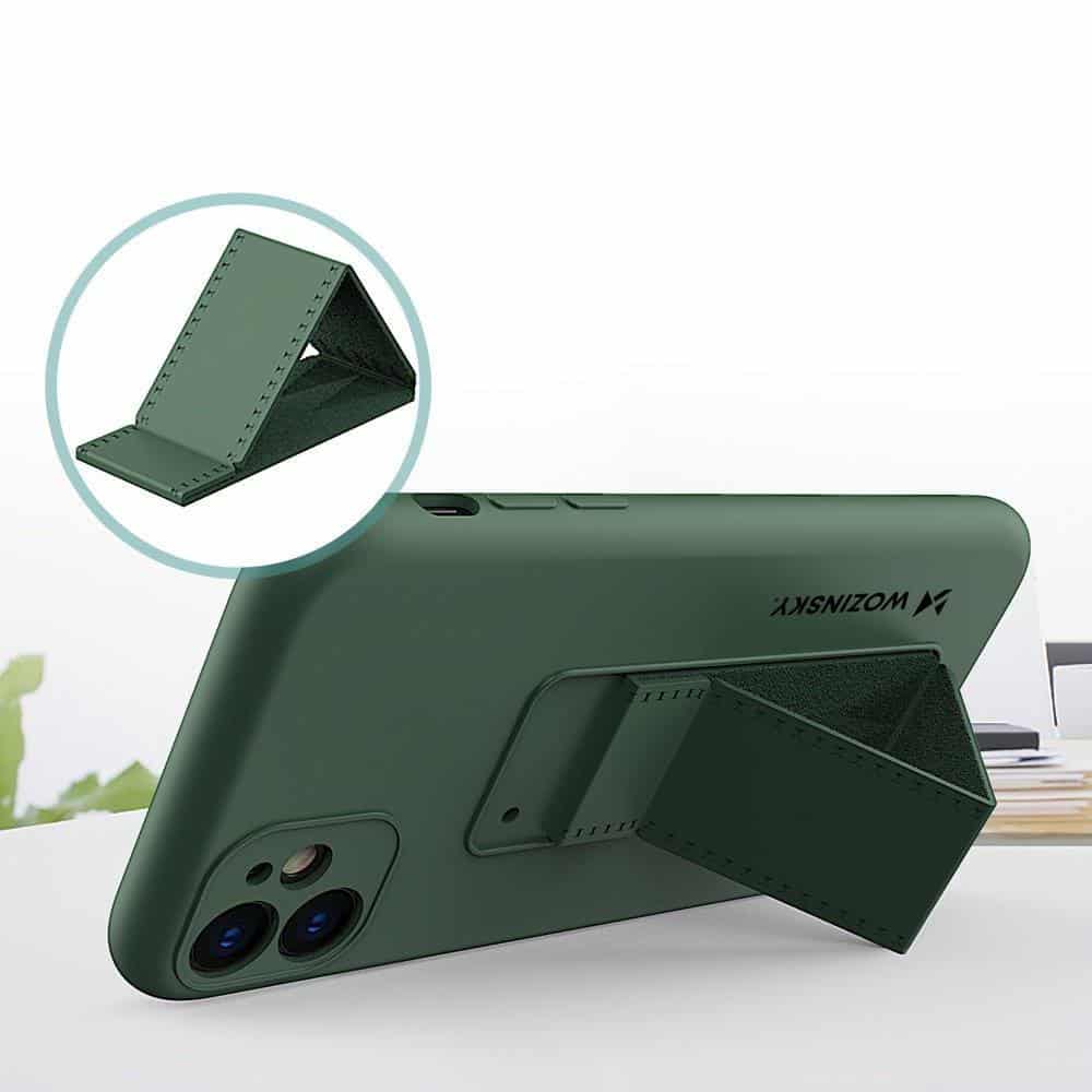 Wozinsky Kickstand Case fleksibilna silikonska torbica s stojalom za iPhone 11