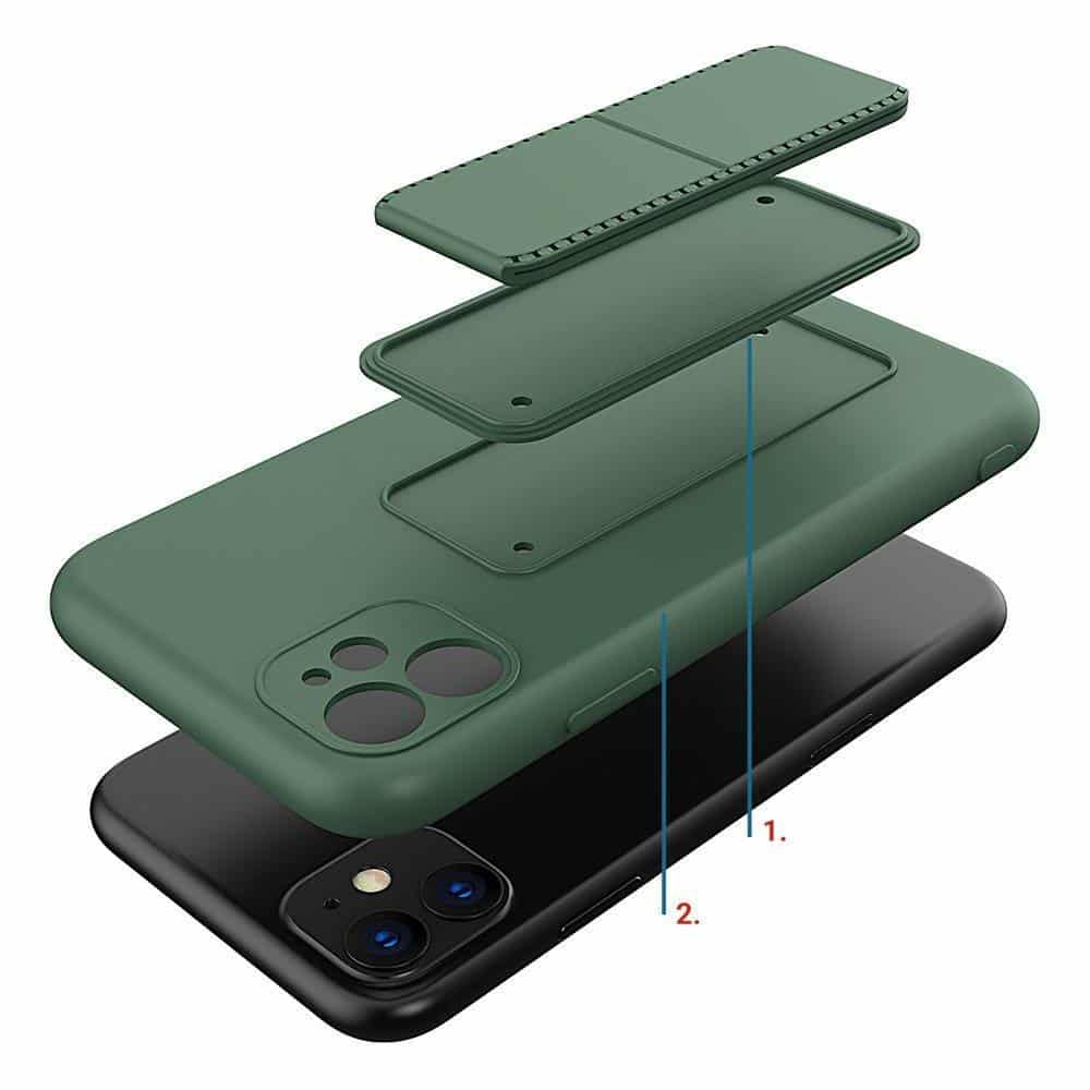Wozinsky Kickstand Case fleksibilna silikonska torbica s stojalom za iPhone 11