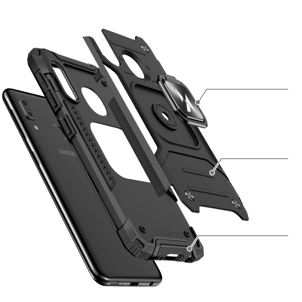 Wozinsky Ring Armor ovitek s funkcijo stojala in držala za Samsung Galaxy A20 E