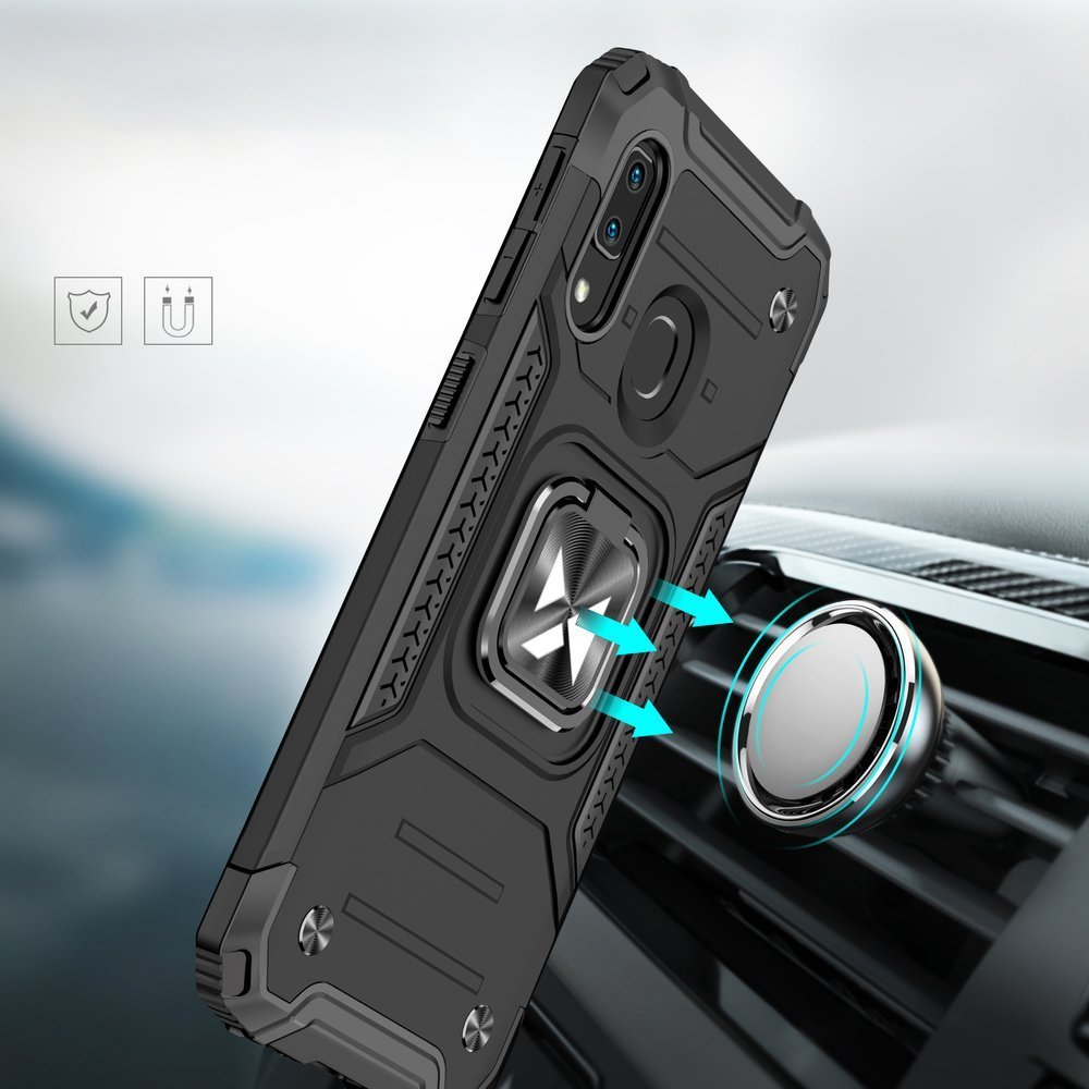 Wozinsky Ring Armor ovitek s funkcijo stojala in držala za Samsung Galaxy A20 E