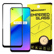 Kaljeno staklo zaštitnik zaslona s kućištem okvira za Realme 7i crno