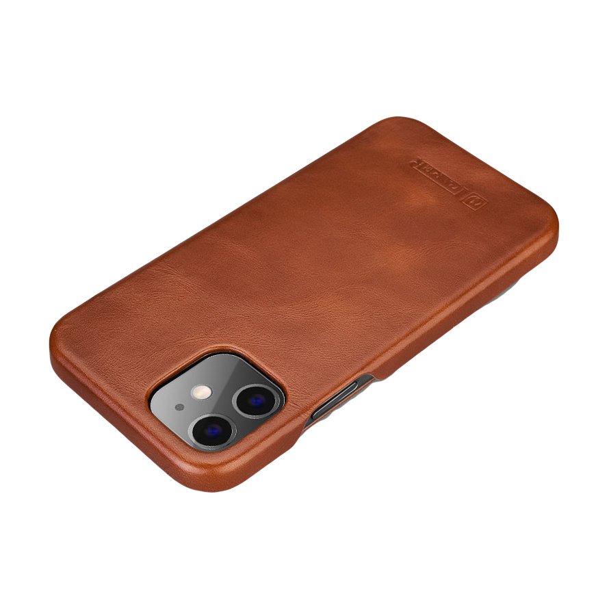 iCarer futrola Vintage Folio od prave kože za iPhone 12 Pro Max
