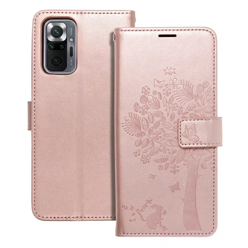 MEZZO Book case za XIAOMI Redmi NOTE 10 Pro tree rose gold