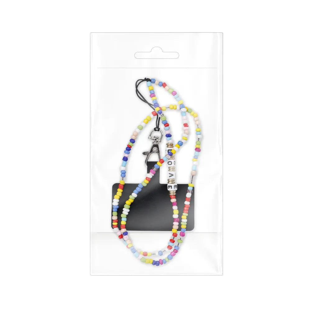 PIXIE obesek za telefon / dolžina vrvice 68cm (34cm v zanki) / okoli vratu - perle