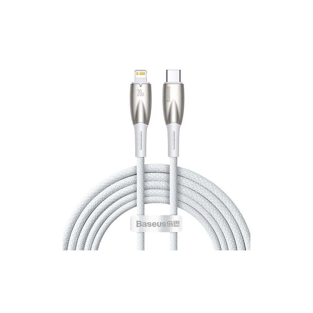 BASEUS kabel Type C za Apple Lightning 8-pin Power Delivery 20W Glimmer Series CADH000102 2m bijeli